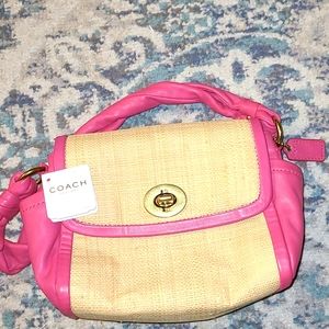 Coach NWT Mini Straw Bag